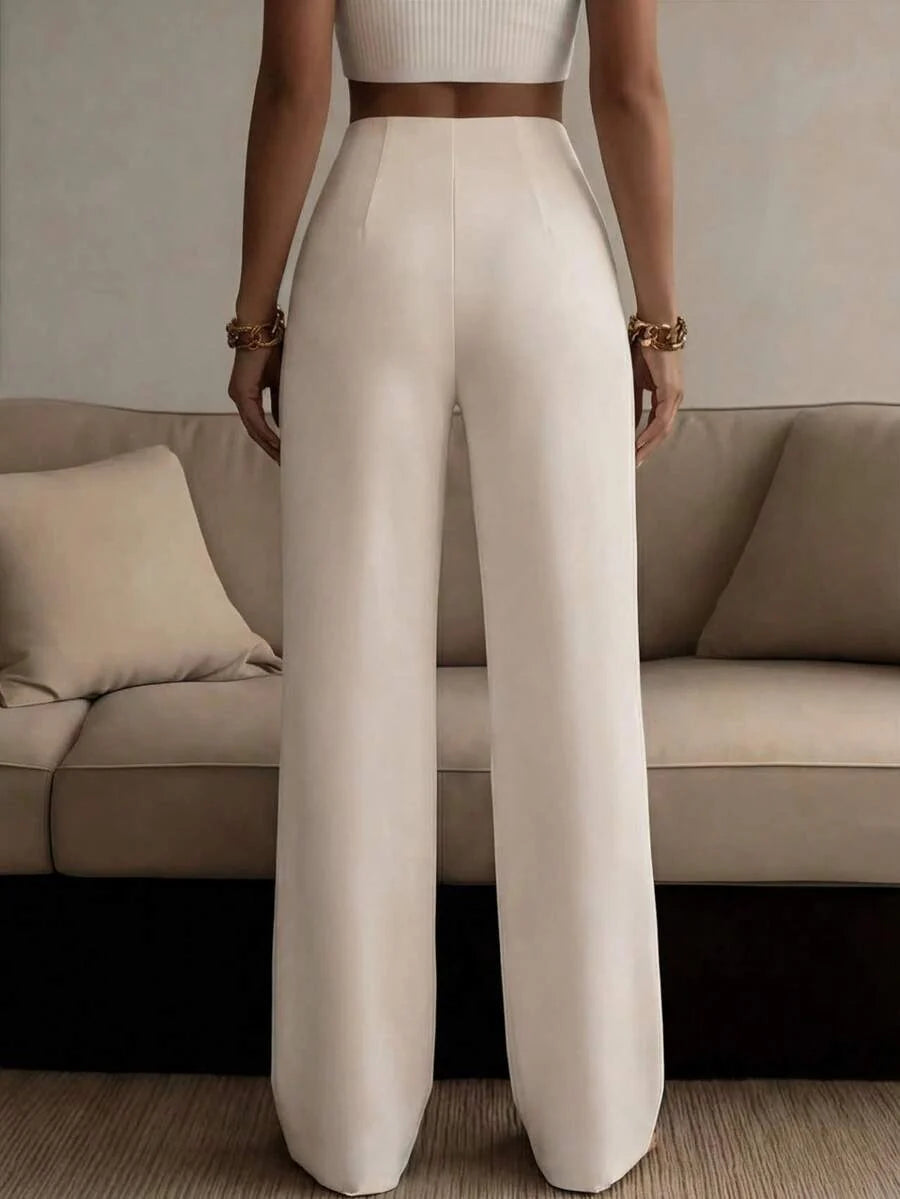 Henrietta high waist wide leg tailored trousers