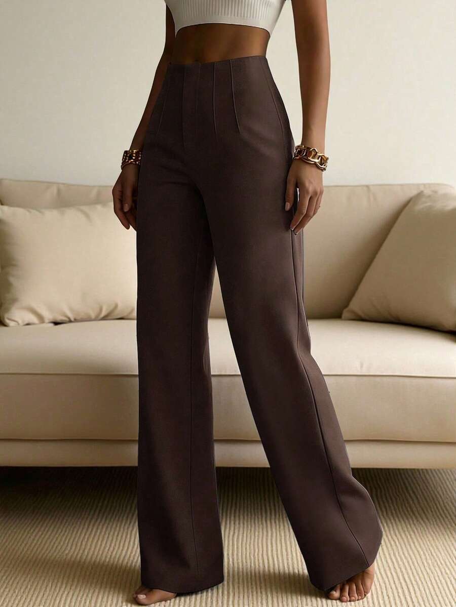Henrietta high waist wide leg tailored trousers