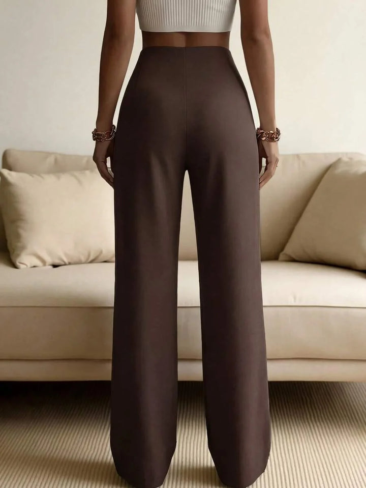 Henrietta high waist wide leg tailored trousers