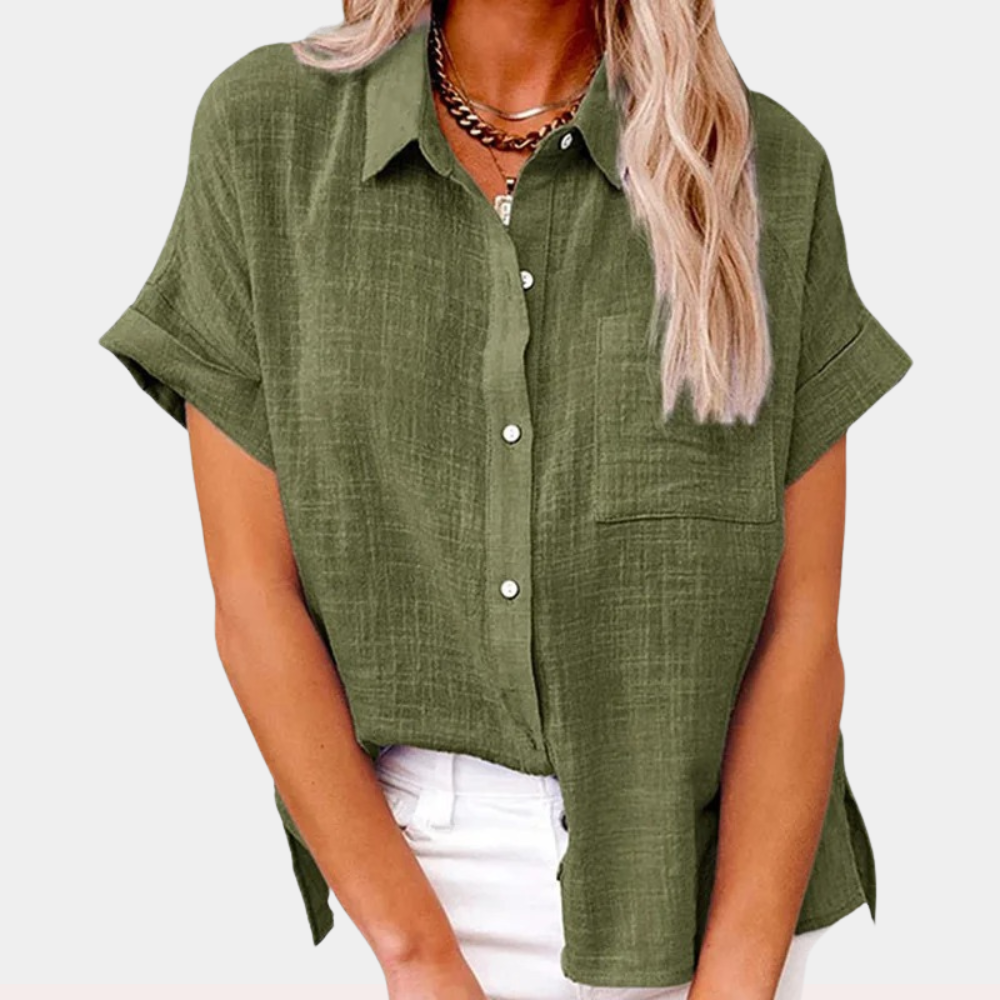 Rosanna Elegant Relaxed Collar Blouse - image 3