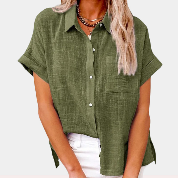 Rosanna Elegant Relaxed Collar Blouse - image 3