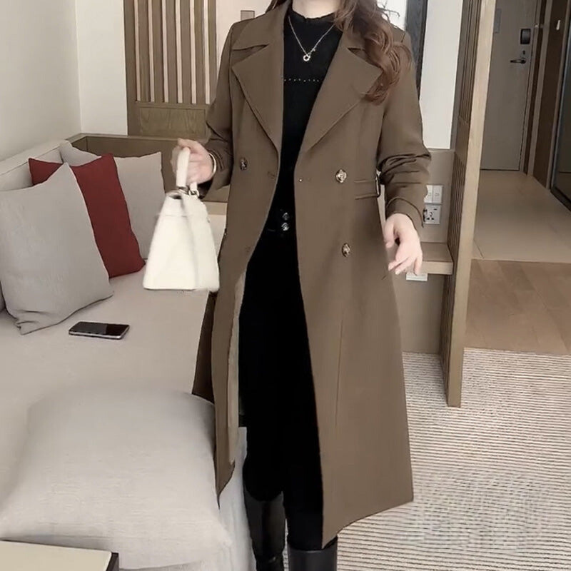 Jade long belted trench coat – image 3
