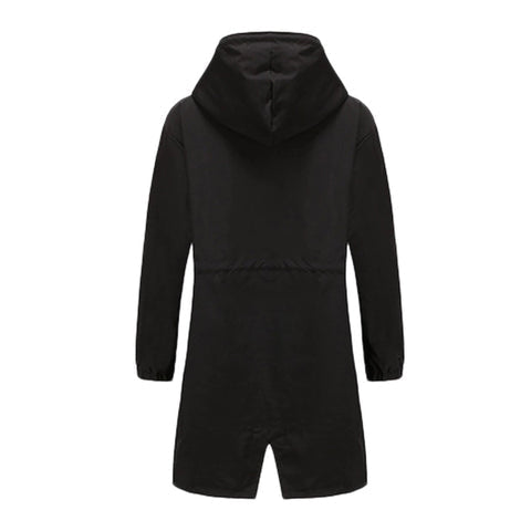 Lydia long hooded trench coat