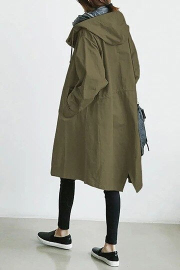 Lydia long hooded trench coat – image 2