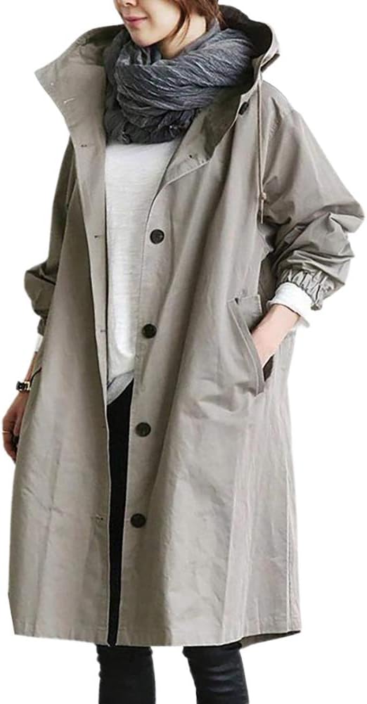 Lydia long hooded trench coat – image 3