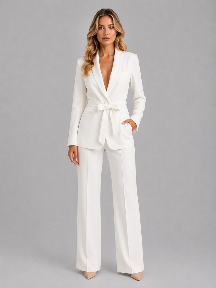 Brooke belted blazer and wide leg trouser suit – image 9