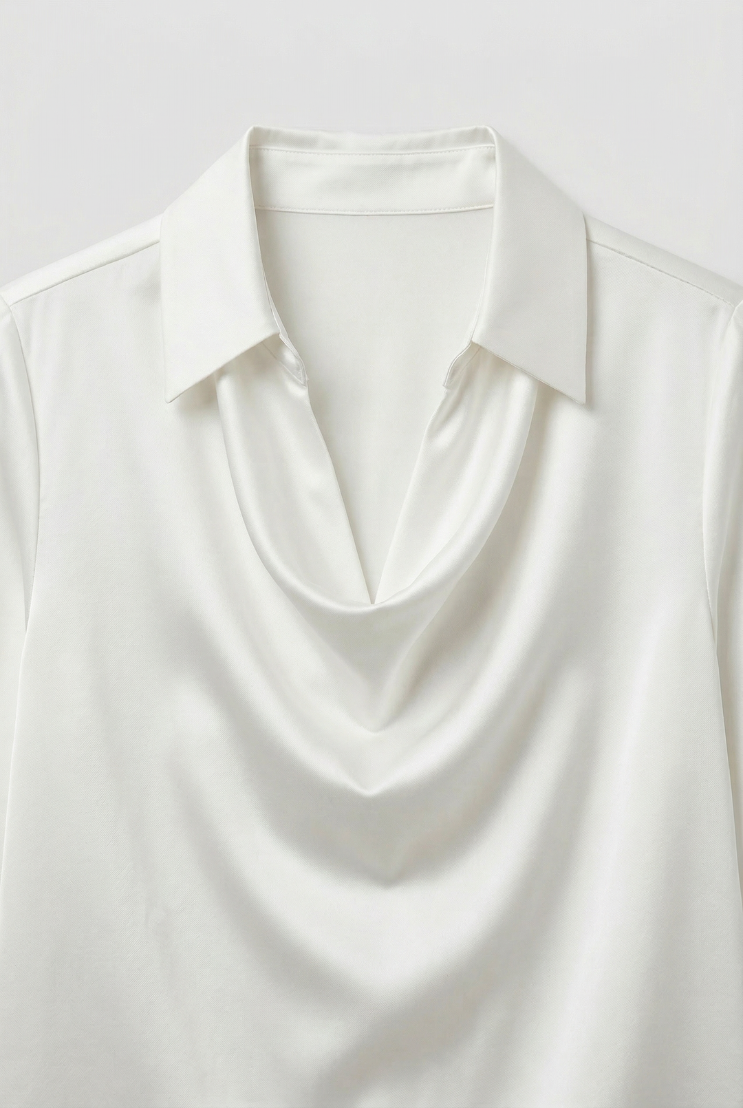 Zoe Elegant Satin Look Cowl Neck Blouse - image 2