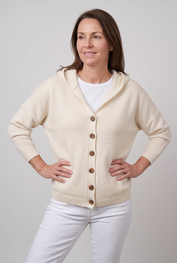 Bianca hooded button front knit cardigan – image 5