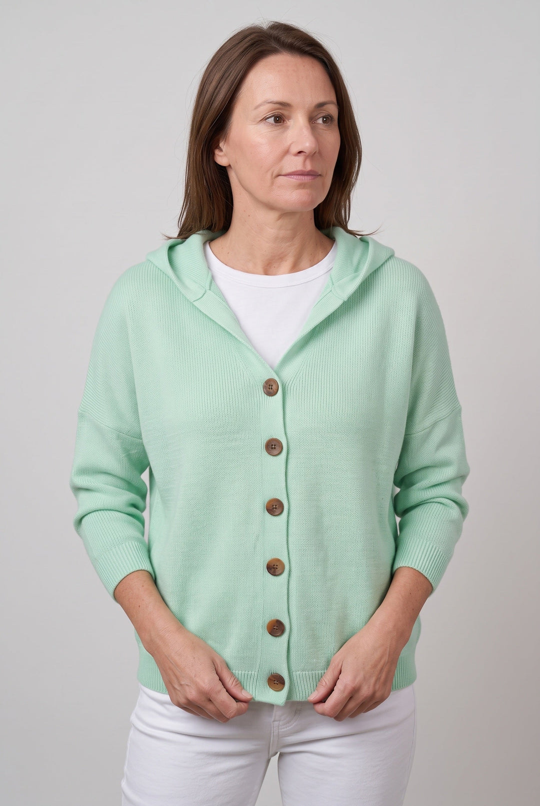 Bianca hooded button front knit cardigan – image 6