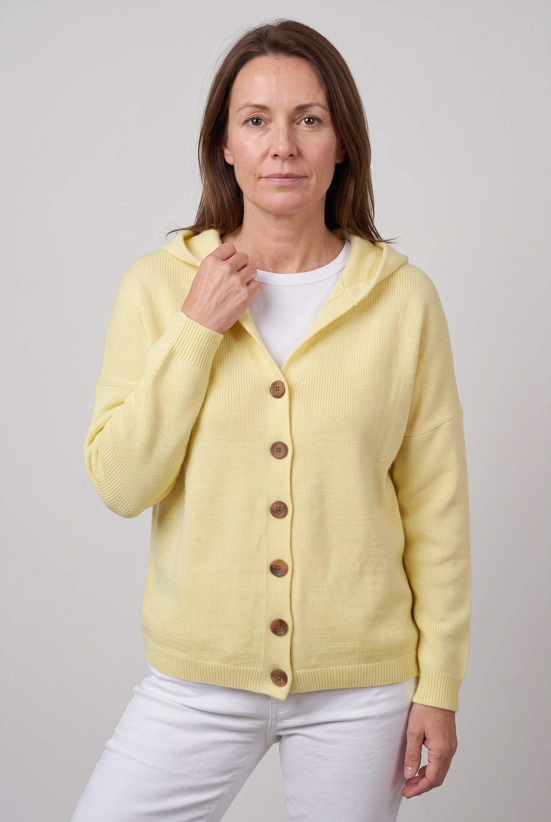Bianca hooded button front knit cardigan – image 7