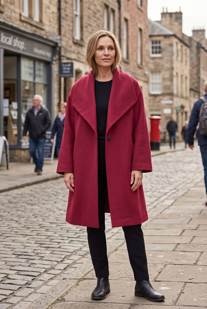 Jocasta Elegant Oversized Shawl Collar Coat - image 2