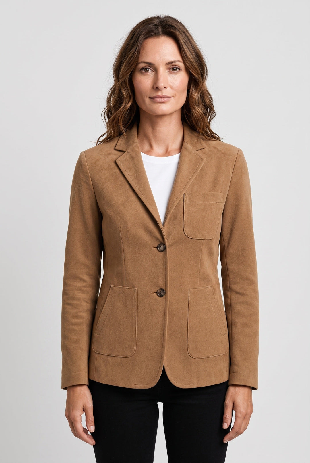 Willa suede look patch pocket jacket