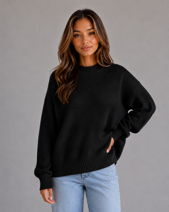 Zinnia oversized knit jumper in dark green
