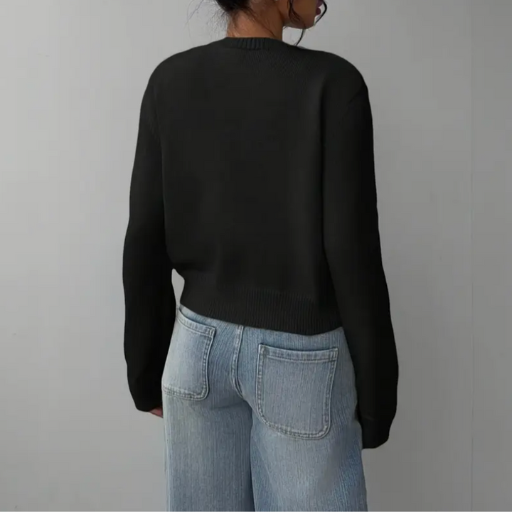 Signe cropped ribbed knit cardigan – image 11
