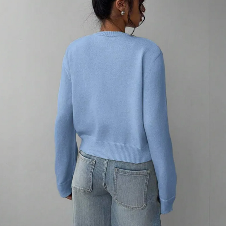 Signe cropped ribbed knit cardigan – image 16
