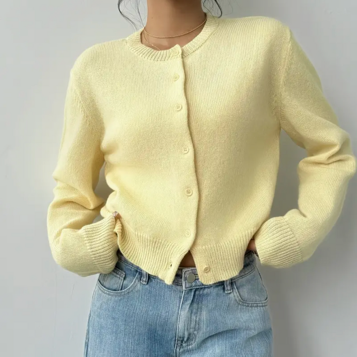 Signe cropped ribbed knit cardigan – image 18