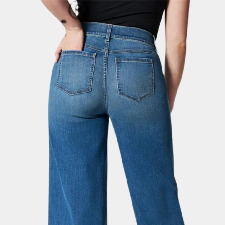 Maud high waist wide leg flare jeans, front view