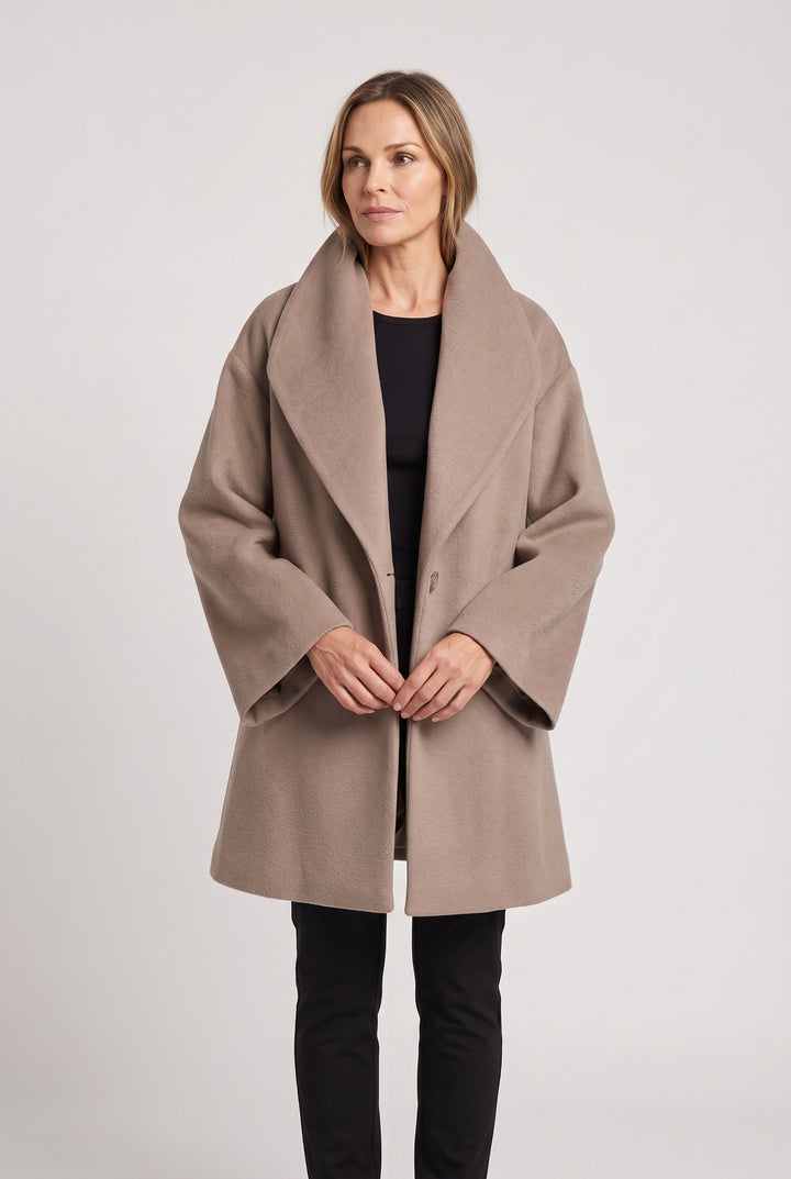 Jocasta Elegant Oversized Shawl Collar Coat - image 4
