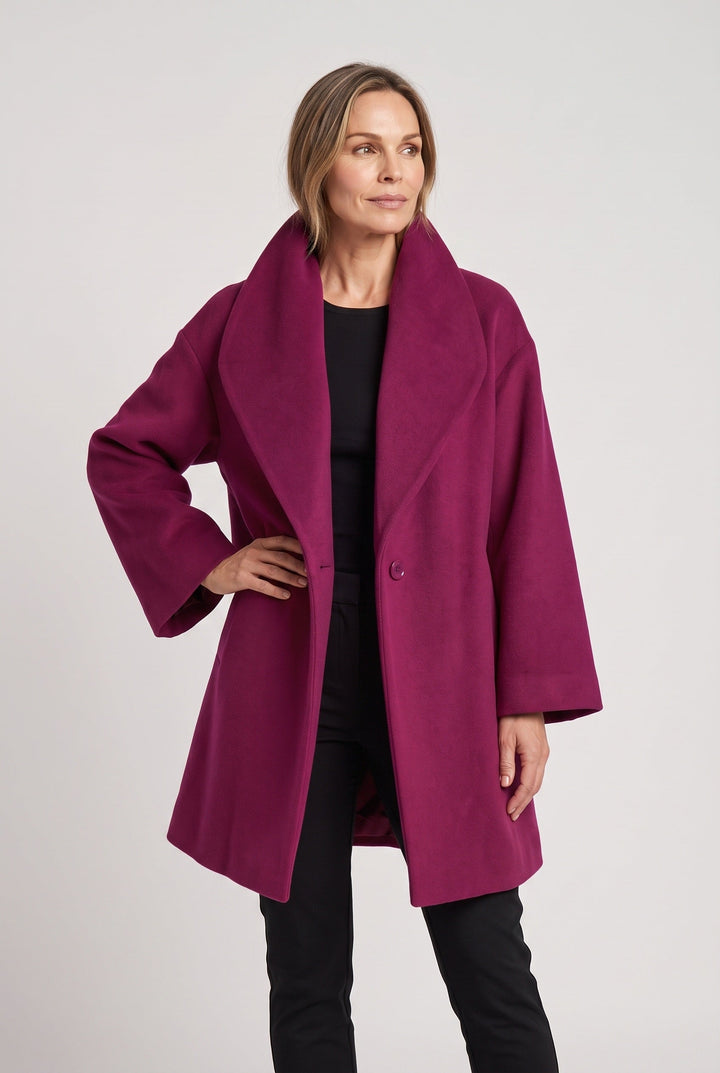 Jocasta Elegant Oversized Shawl Collar Coat - image 6
