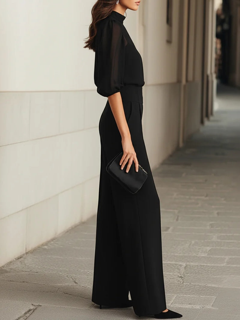 Noelle three piece set with camisole and wide leg trousers – image 9