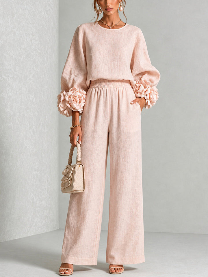 Rosalie two piece set with wide leg trousers