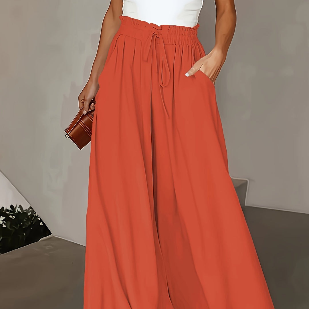 Gudrun high waist flowing wide leg trousers – image 12
