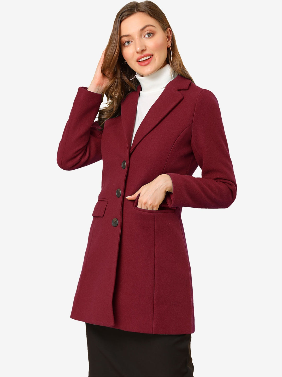 Bertille classic tailored coat with collar – image 15