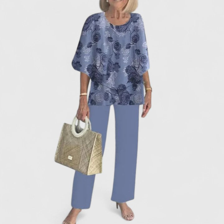 Angela printed two piece set with relaxed trousers – image 8