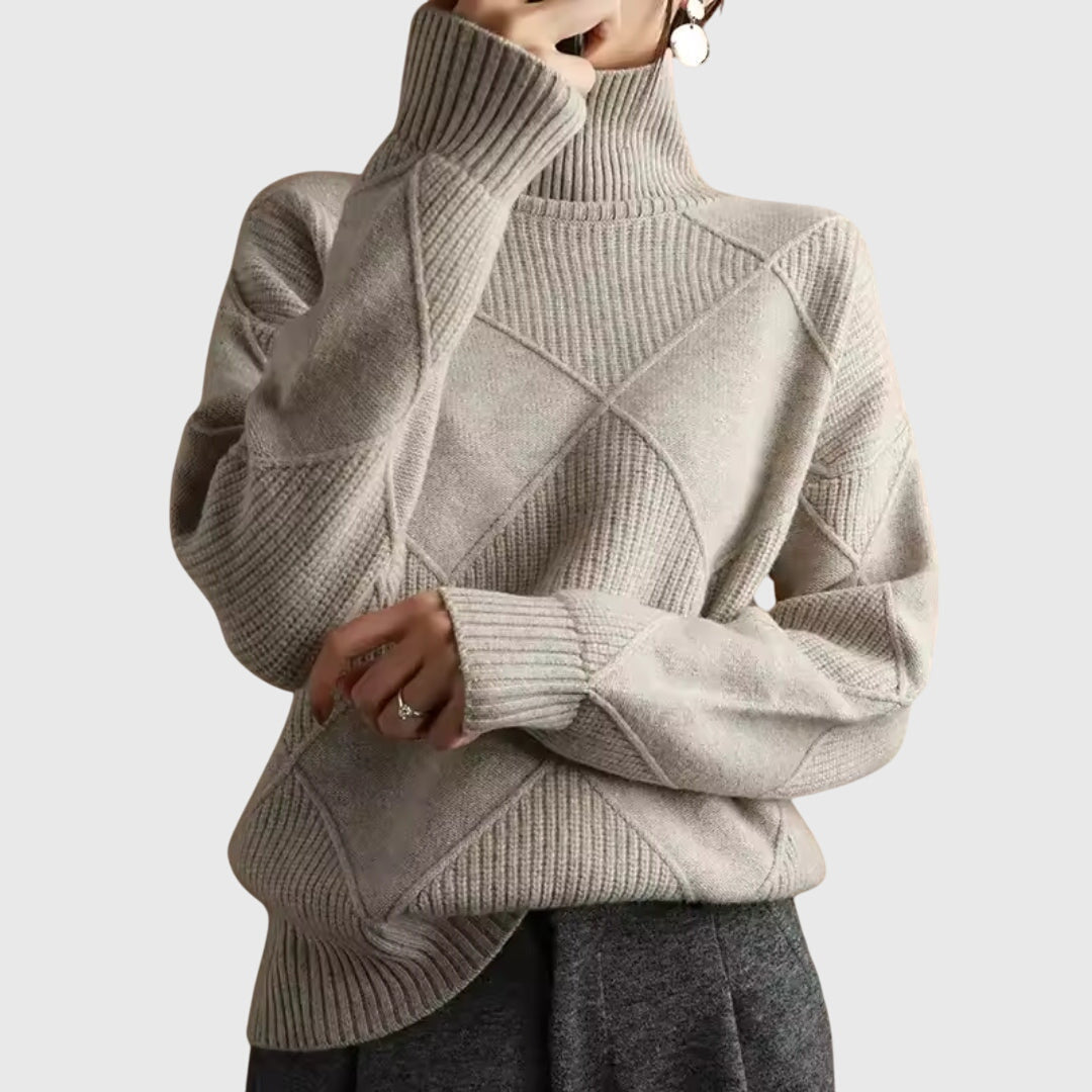 Vibeke oversized roll neck knit jumper – image 5