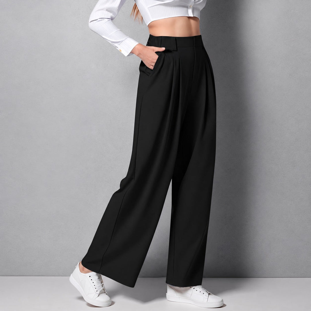 Montana straight leg trousers in black