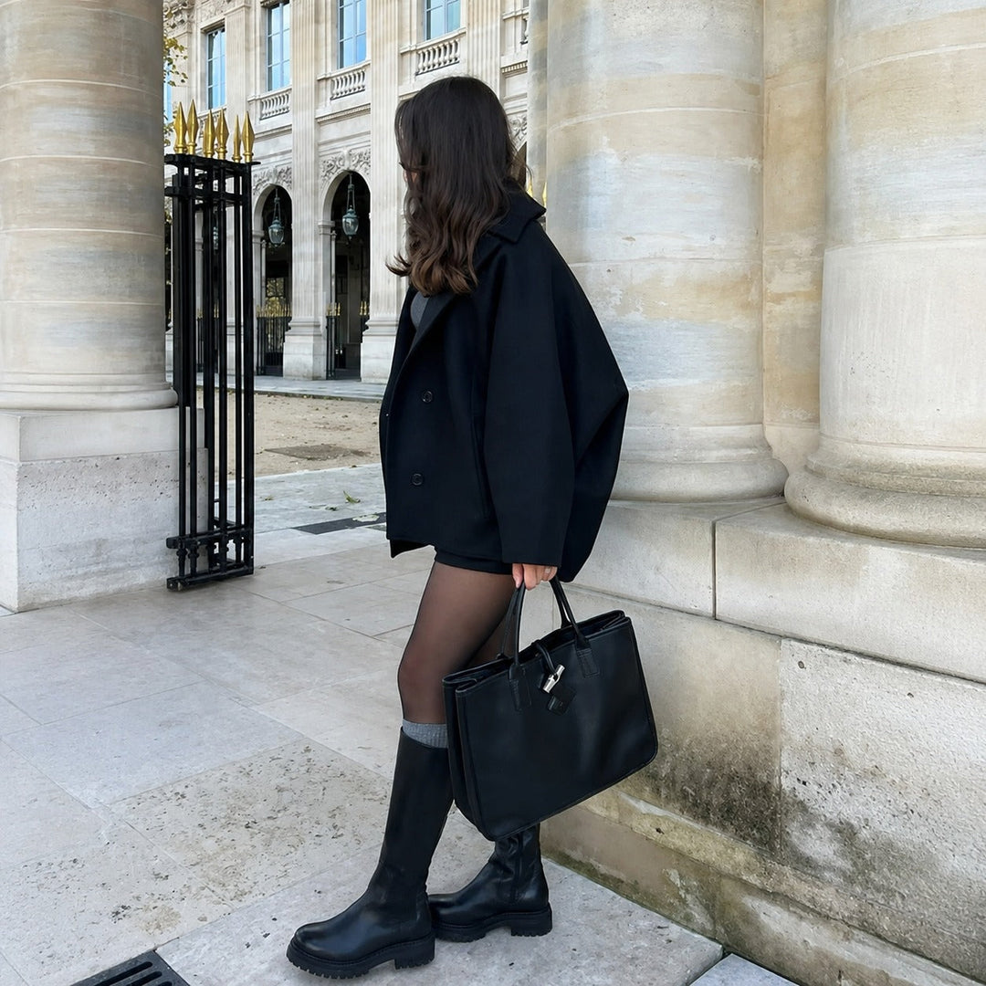 Esme double breasted coat, full length