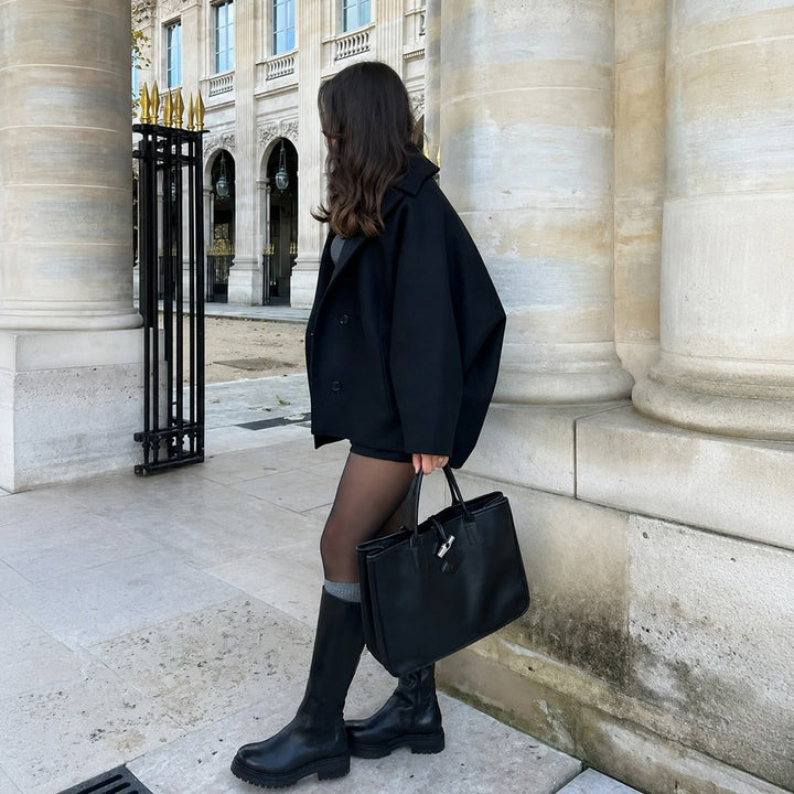 Esme double breasted coat, full length