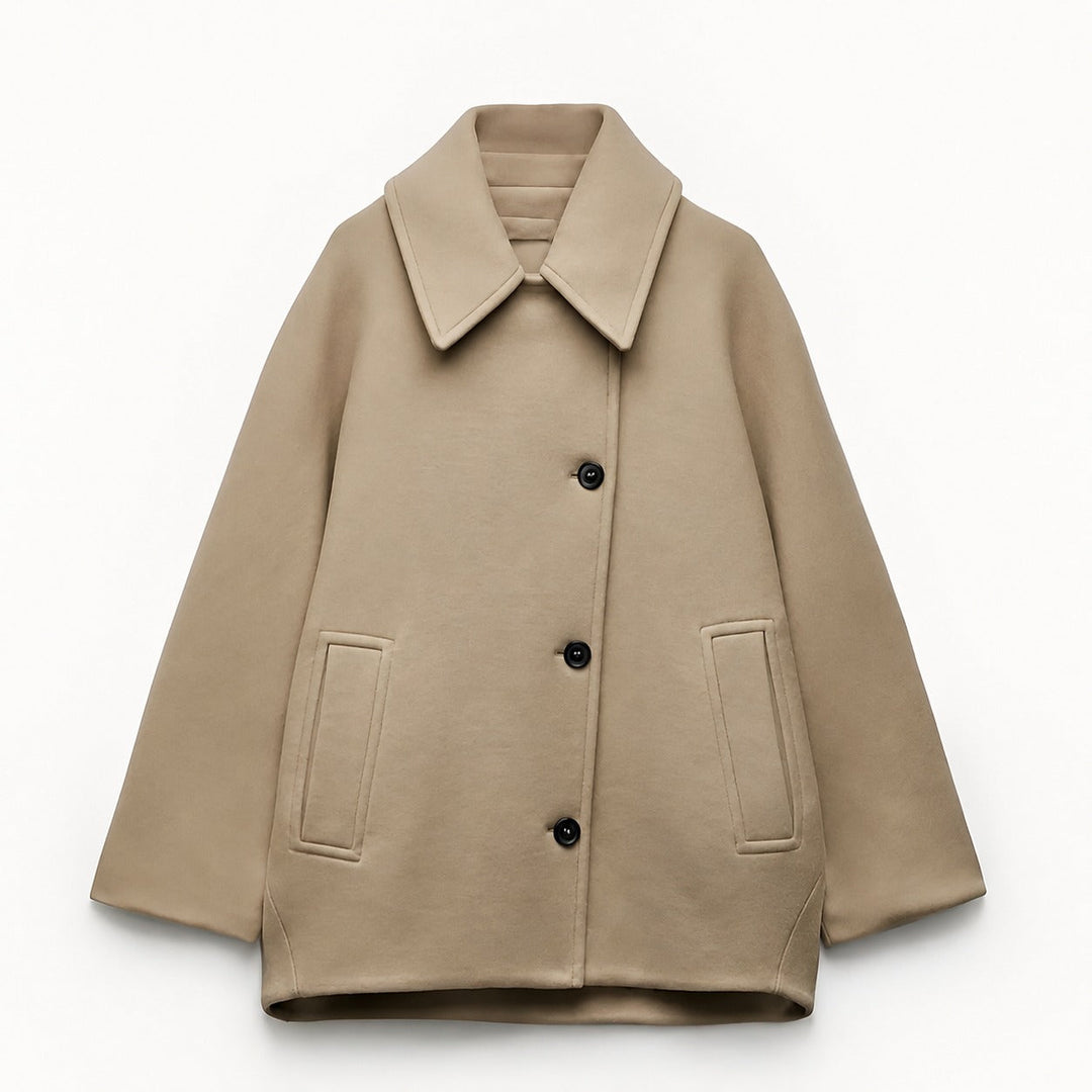 Esme double breasted coat, sleeve detail