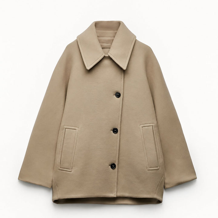 Esme double breasted coat, sleeve detail