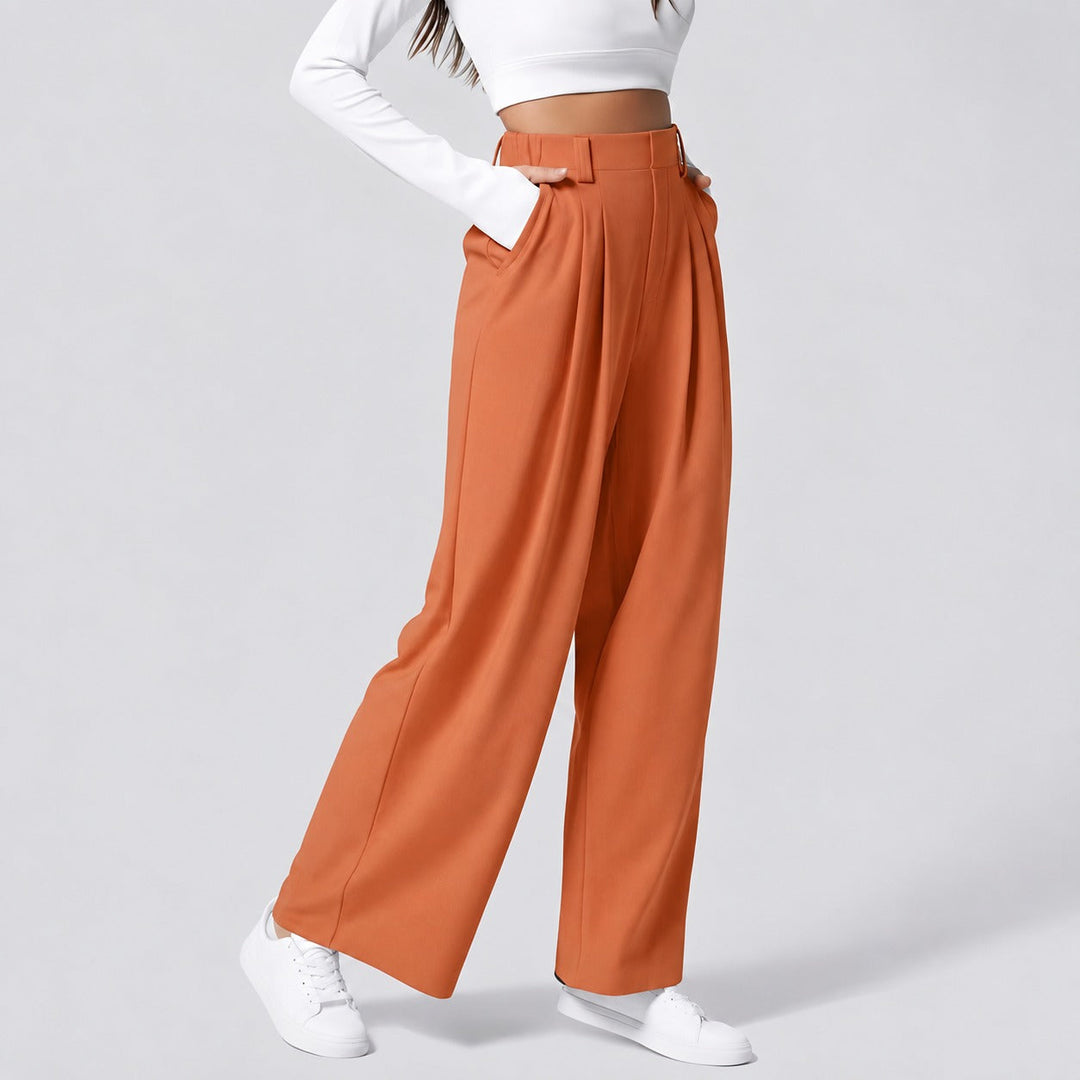 Montana straight leg trousers in blue