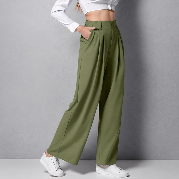 Montana straight leg trousers in grey
