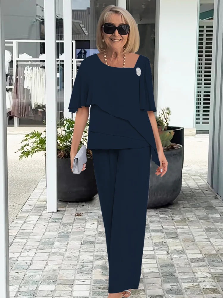 Doris evening top and wide leg trousers set – image 2