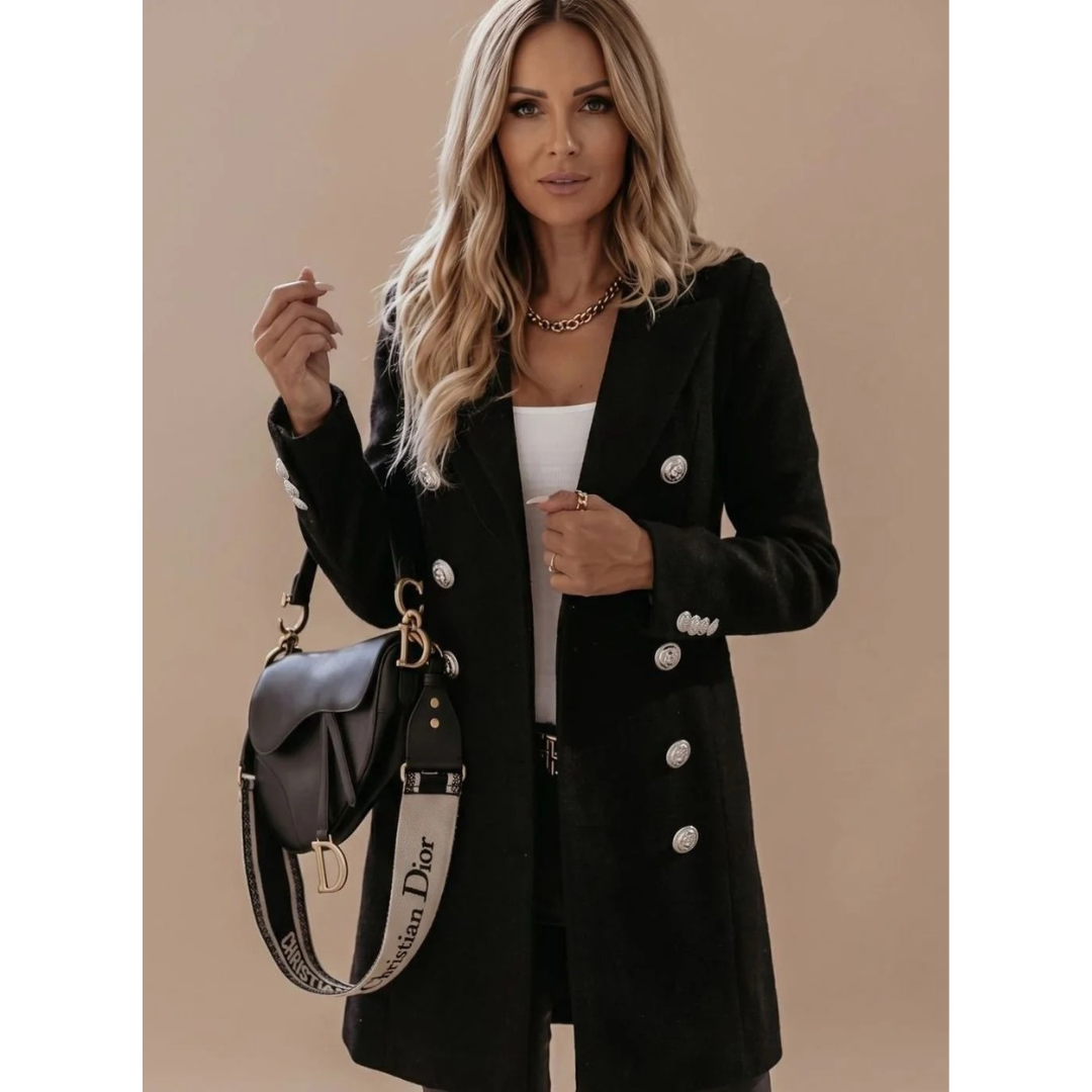 Aileen double breasted winter coat with buttons