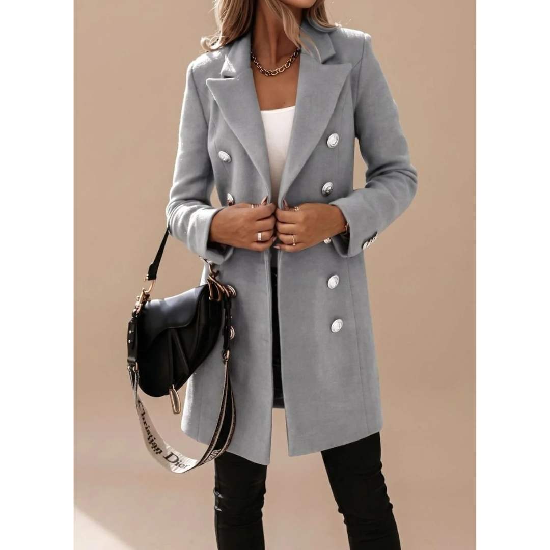 Aileen double breasted winter coat in khaki