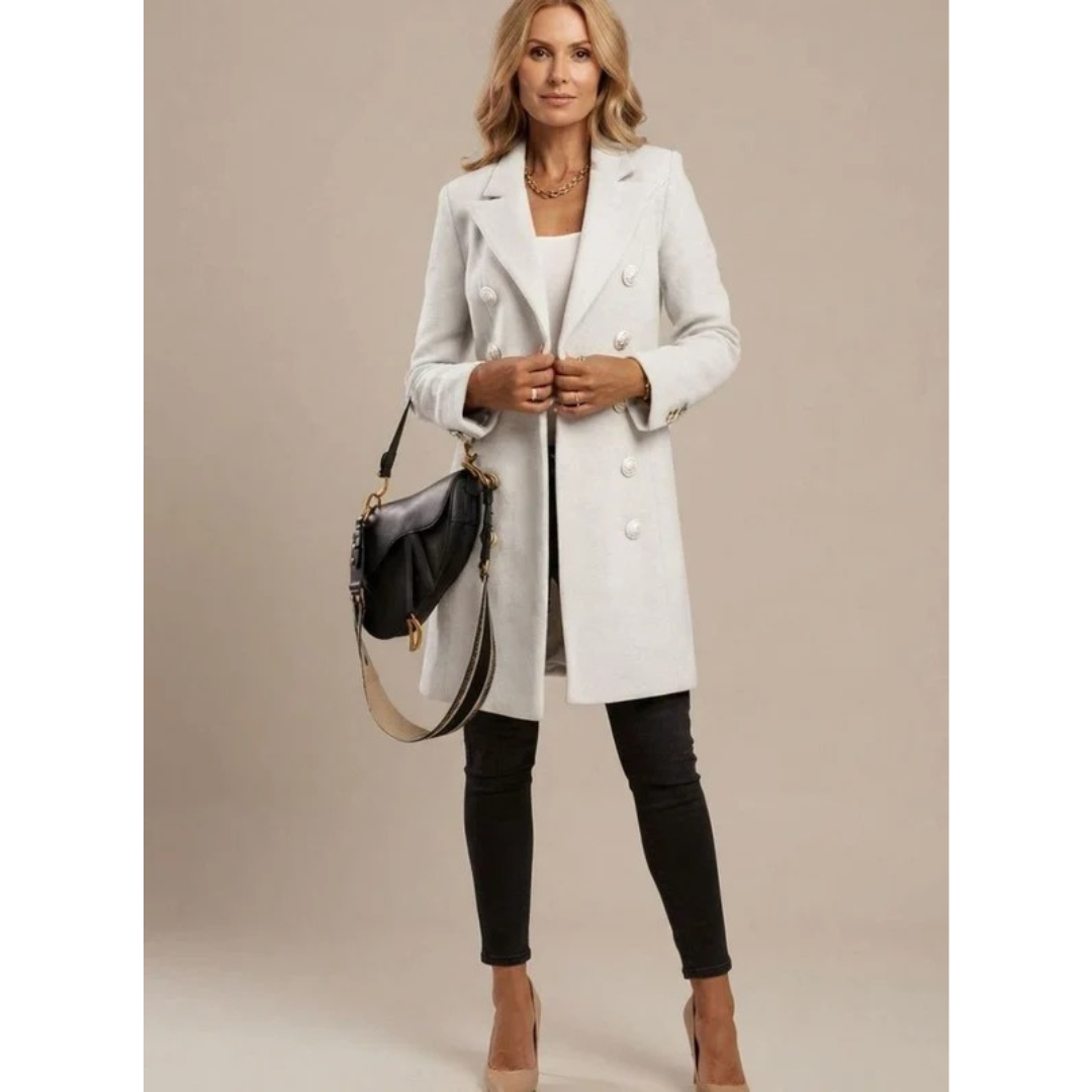 Aileen double breasted winter coat in black