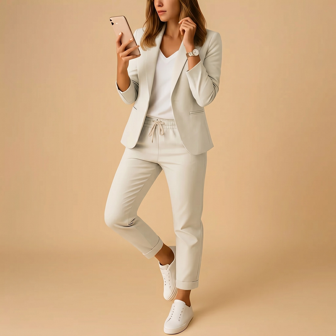 Aletha two piece tailored blazer suit set