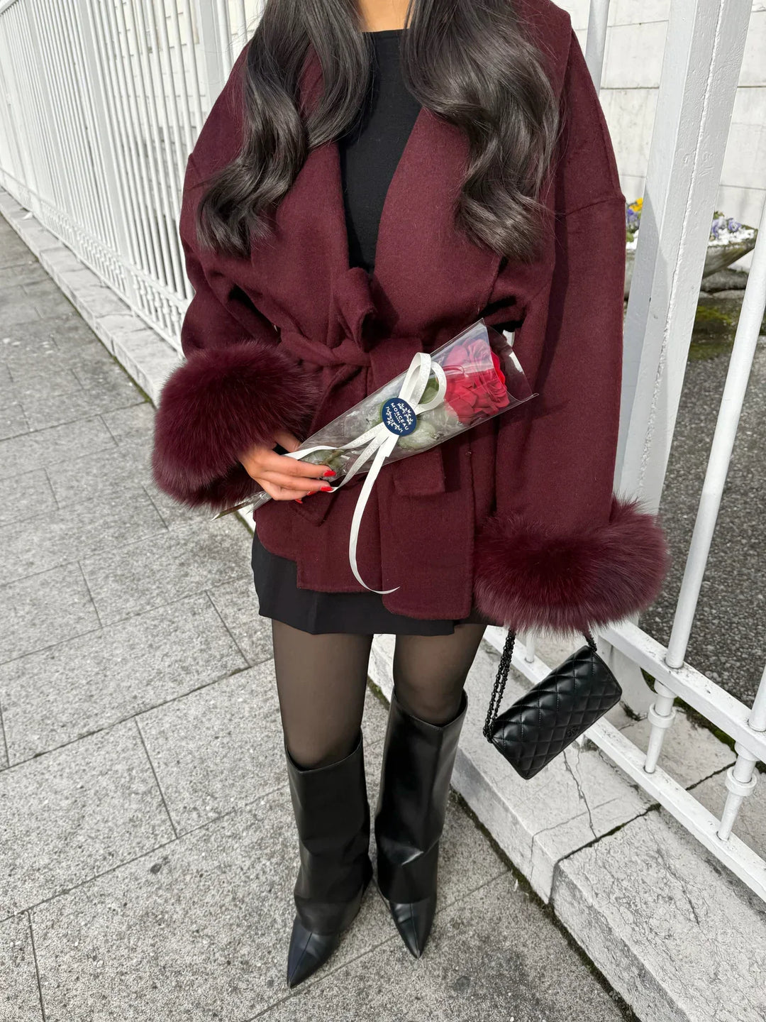 Aurelie belted oversized wool coat – image 11