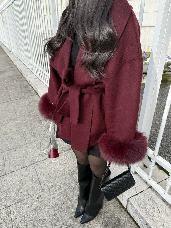 Aurelie belted oversized wool coat – image 12