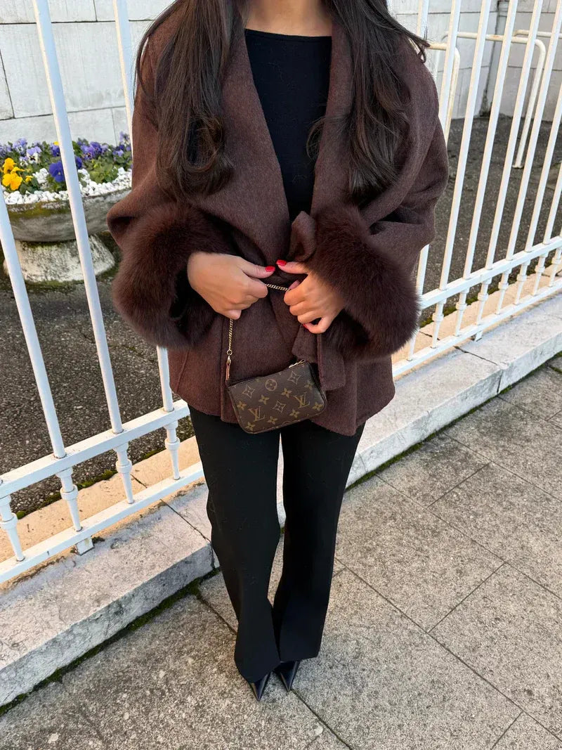 Aurelie belted oversized wool coat – image 5