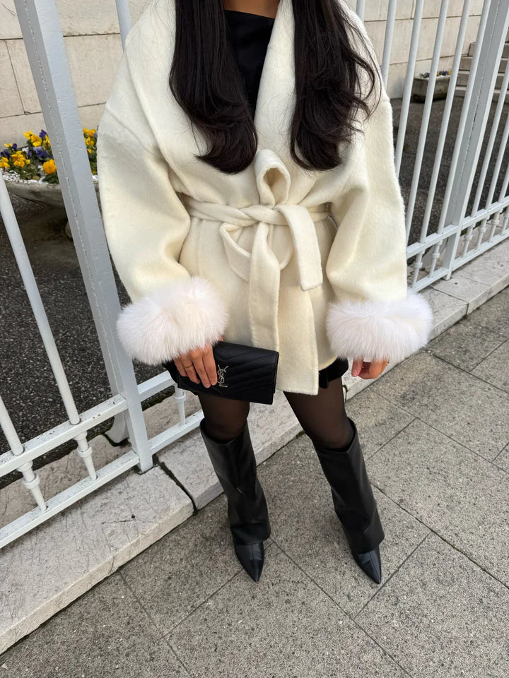 Aurelie belted oversized wool coat – image 7