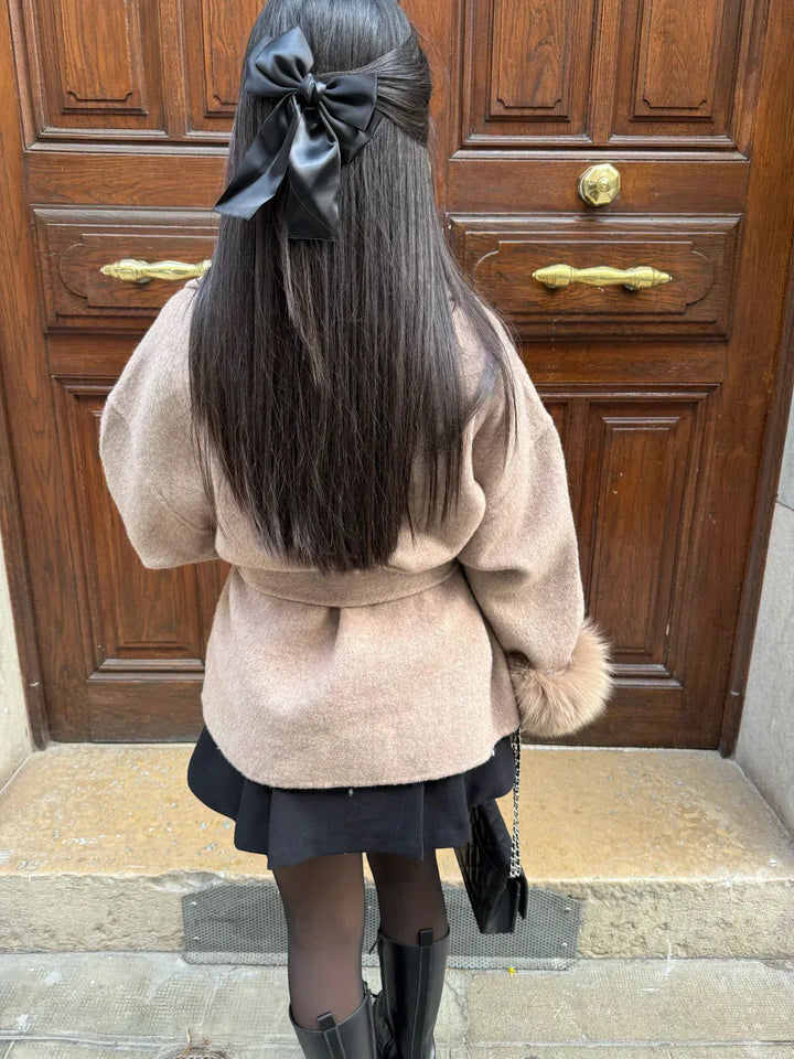Aurelie belted oversized wool coat – image 8