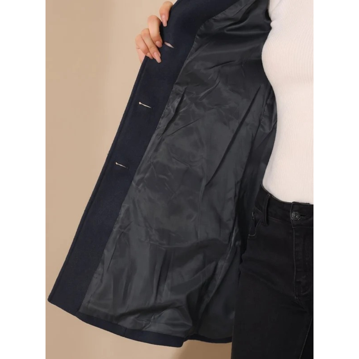 Amea longline trench coat, fabric detail