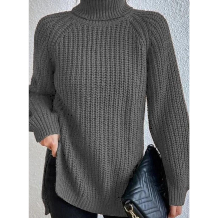 Annegret oversized roll neck jumper in white