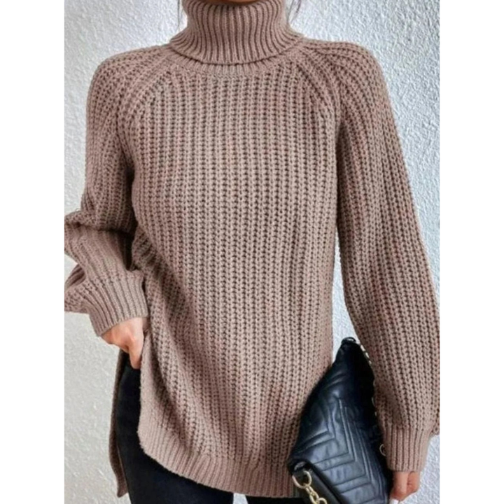 Annegret oversized roll neck jumper in grey