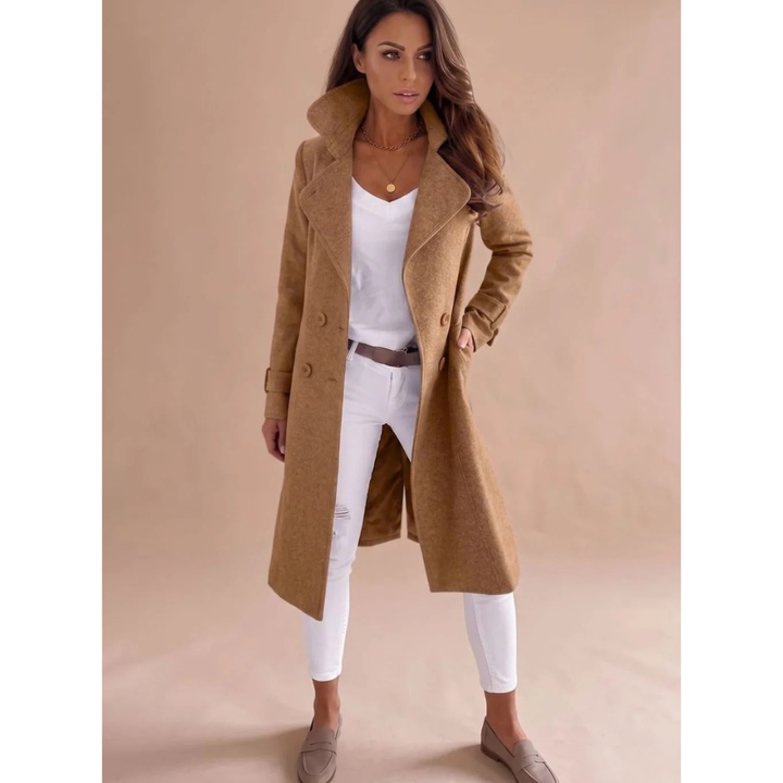 Anouk longline winter coat in black